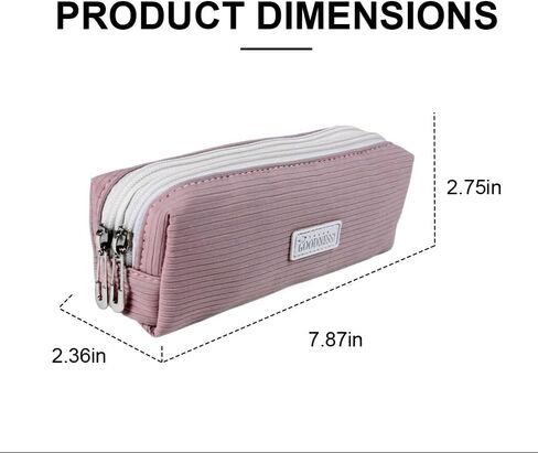 Small Pencil Case – Zipper Pen Pouch for Students, Cute Pencil Bag Back To School Supplies in Saudi Arabia