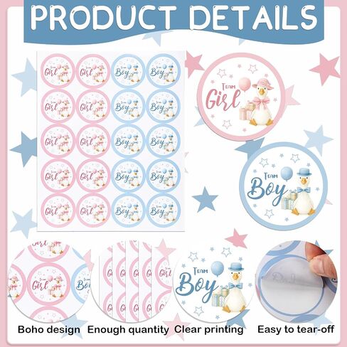 Honoson 100 PCS Boho Pumpkin Canser Consles 2 Inges Orange Green Team Boy أو Girl Baby Shower Label in Kuwait