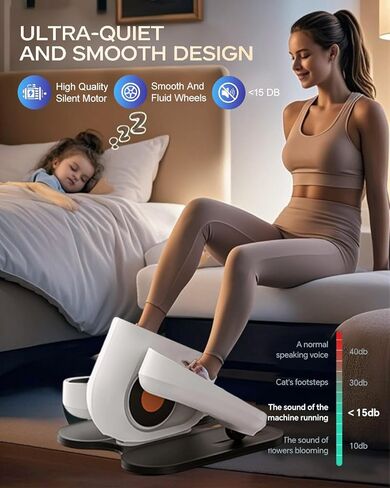 Under Desk Elliptical Machine, Ellipse Leg Exerciser as Seen on Tv for Seniors Adults with 10 Adjustable Speed, Quiet & Portable Mini Seated Pedal Exerciser in Kuwait
