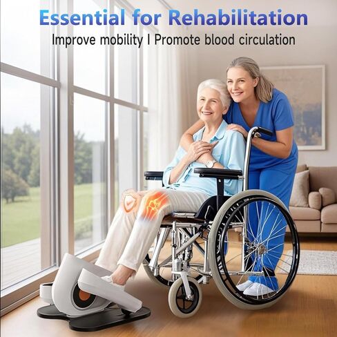 Under Desk Elliptical Machine, Ellipse Leg Exerciser as Seen on Tv for Seniors Adults with 10 Adjustable Speed, Quiet & Portable Mini Seated Pedal Exerciser in Kuwait