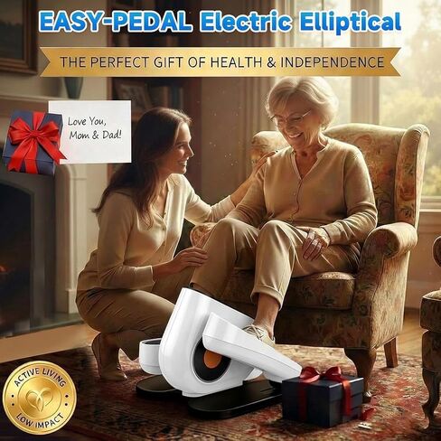 Under Desk Elliptical Machine, Ellipse Leg Exerciser as Seen on Tv for Seniors Adults with 10 Adjustable Speed, Quiet & Portable Mini Seated Pedal Exerciser in Kuwait