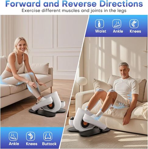 Under Desk Elliptical Machine, Ellipse Leg Exerciser as Seen on Tv for Seniors Adults with 10 Adjustable Speed, Quiet & Portable Mini Seated Pedal Exerciser in Kuwait