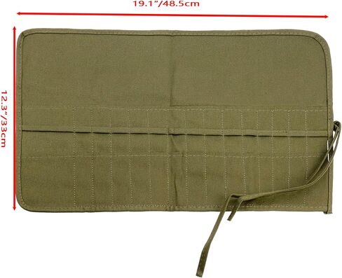 Green Paint Brush Holder Roll up Pouch 22 Slots Paint Brush Holder Artist Paint Brush Roll up Bag Holder Canvas Pouch Case,16.54" L x 12.3" W in Saudi Arabia