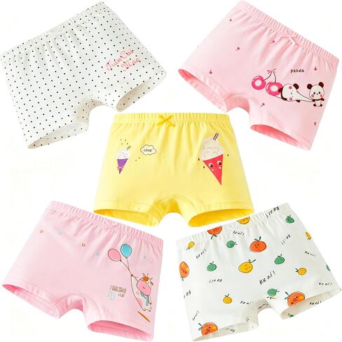 Little Girls Cotton Boy Shorts Toddler Panties Baby Princess Underwear (Pack of 4) in Kuwait