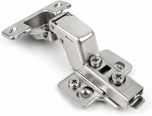 Berta 2-Pack Inset Frameless Soft Close Hinges – 110° 3D Adjustable, Clip-On Concealed European Hinges with Screws for Kitchen, Bathroom, Closet Cabinets – Ideal for Modern Cabinets in Kuwait