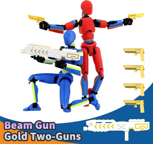 T13 Action Figure Already Assembled, 5-Pack Multi-Colored Titan 13 Action Figure Set Dummy with Laser Saber 3D Printed T 13 Lucky 13 Robo 13 Nova 13 Action Figures, Figura de acción t13, 5 Colors in Kuwait