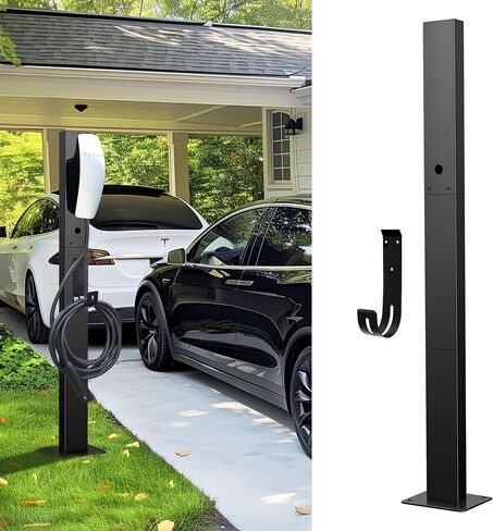 Weatherproof Pedestal with Roof for Tesla Gen3 EV Charging Stations | Heavy-Duty Stand with Top Cover, Compatible with Tesla Mobile Connector & J1772 in Kuwait