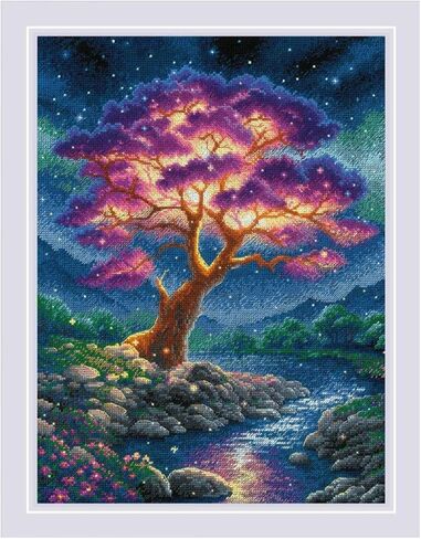 RIOLIS - Mysterious Universe 2240, Cross Stitch Kits 11¾" x 15¾", Cross Stitch Kits for Beginners & Advanced, Crossstitching Kits Adult, Counted Stitching Kits, Embroidery Kit in Kuwait