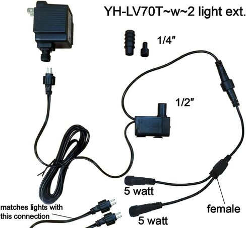 استبدال Yuanhua YH-LV70T ، YH-LV70T ~ W ~ 2 Light Ext. مضخة الغاطسة in Kuwait