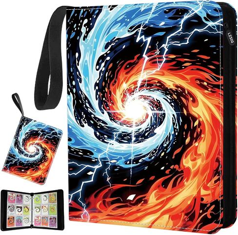 LZSIG CARD BINDER 9 JOTICTS ، 1008 CARDS HOLDER مع 56 أكمام قابلة للإزالة ، كتاب رياضي من 3 حلقات متوافق مع TCG و MTG وبطاقات اللعبة ، ألبوم جامع بطاقات التداول in Kuwait