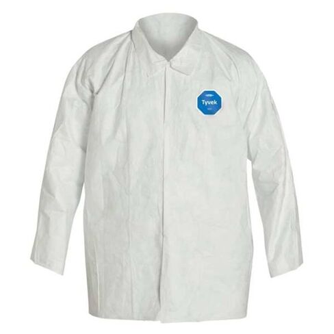 DuPont - TY303SWHLG005000 Tyvek 400 TY303S Disposable Shirt with Open Cuff, White, Large (Pack of 50) in Saudi Arabia