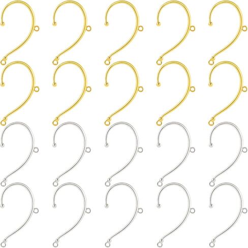 Oiiki 12pcs أصفاد الأذن DIY للنساء ، لفائف غير ثقب ، مقطع على الأصفاد ، 7 ثقوب لإكسسوارات صنع المجوهرات (الفضة ، الذهب ، KC الذهب) in Kuwait