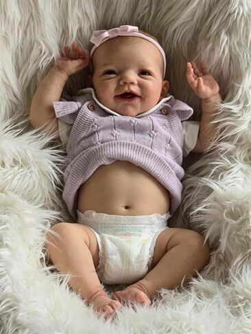 Anano 20 Inch 50 cm Reborn Dolls Girl Charlie Full Vinyl Body Anatomically Correct Baby Girl Realistic Poseable Lifelike Reborn Baby Dolls Girls That Looking Real Baby Painted Hair in Kuwait