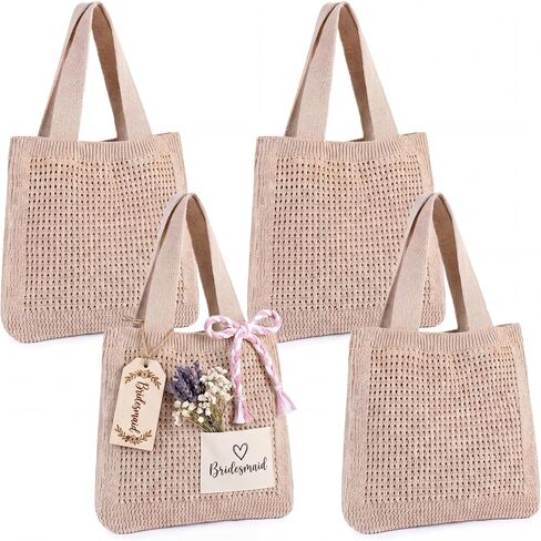 Mixweer 4 Pcs Hand Woven Straw Bag Summer Travel Straw Beach Bags for Women Round Top Handle Straw Handbag Big Capacity Toto Retro Rattan Tote Clutch Bags in Saudi Arabia