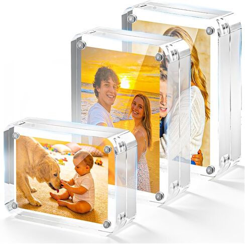 2x3 إطار الصورة ، 3 حزم إطارات صغيرة من الأكريليك 2.5x3.5 بوصات إطارات محفظة مغناطي in Kuwait