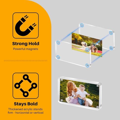 2x3 إطار الصورة ، 3 حزم إطارات صغيرة من الأكريليك 2.5x3.5 بوصات إطارات محفظة مغناطي in Kuwait