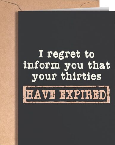 Funny 40th Birthday Card for men or women with envelope | Joke card for someone who is turning 40 years old | Original and unique present idea for him or her, family, friends or a co-worker. in Kuwait