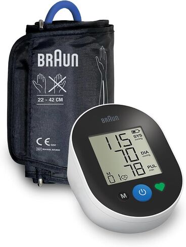 BRAUN EXECTIFT ™ 2 مراقبة ضغط الدم لاستخدام المنزل - آلة ضغط الدم دقيقة ، نتائج مشفرة بالألوان ، شاشة BP كبيرة العرض ، الكفة الذراع العلوي العالمي ، 30 فتحات الذاكرة ، FSA و HSA مؤهلة in Kuwait