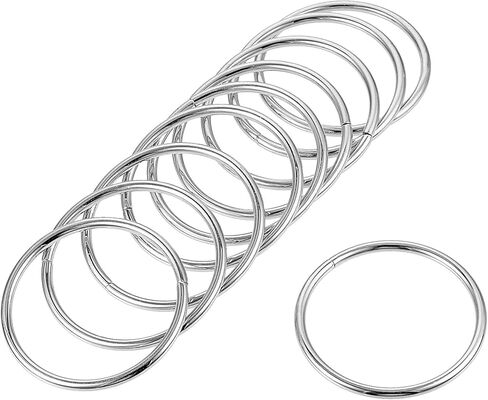 uxcell 0.59 "(15mm) حلقات المعادن O الحلقة غير الملحوصة بسمك 1.6 مم لأحزمة الأشرطة زخرفة الأجهزة DIY Silver Files 30pcs in Kuwait