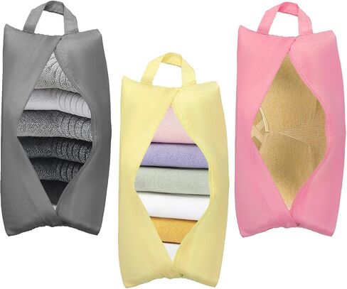 3pcs منظمي تعبئة السفر ، حقيبة منظم الجوارب السفر ، حقيبة ملابس داخلية للسفر مع مقبض Zip للتخزين المحمول أساسيات السفر الداخلية in Kuwait