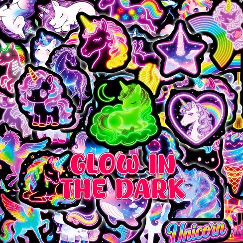 50 PCS Glow in the Dark Neon Inspirational Quotes ملصقات للأطفال لزجاجة المياه ، وملصقات فينيل مقاومة للماء ، وهي عبارة in Kuwait