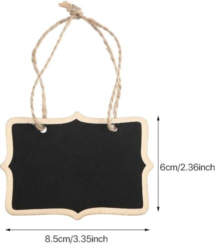 Outus Chalkboard Tags with String Mini Chalkboards Sign Wooden Hanging Chalkboard Labels Basket Tags Blackboard Tag Storage Tag Message Board Signs for Weddings Place Cards(36 Pieces) in Kuwait
