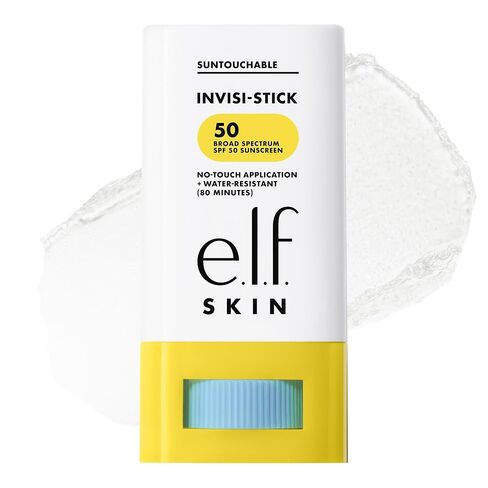 e.l.f. SKIN Suntouchable Invisi-Stick SPF 50, Clear Sunscreen For A Natural Finish, Made With Moisturizing Sunflower Seed Oil, Vegan & Cruelty-Free in Kuwait
