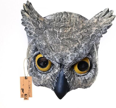 YU FENG Half Face Owl Mask Halloween Masquerade Stage Performance Decorative Cosplay Costume Latex Animal Head Mask Props in Kuwait