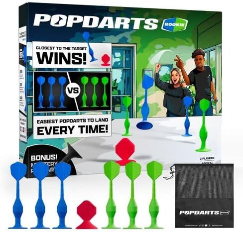 Popdarts Game Rookie Pack – Beginner-Friendly Suction Cup Dart Game for Kids, Families, and New Players | Indoor & Outdoor Target Toss Game | Fast Setup, Durable, Simple Rules, and Fun for All Ages! in Kuwait