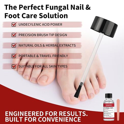 علاج فطريات أظافر قوة إضافية ، علاج فطريات الأظافر مع حمض undecylenic للأظافر والأظافر ، إصلاح الأظافر المضاد للفطريات للرياضيين ، نام ، سميكة ، مكسورة ، أظافر تالفة ، 30 مل ل. in Kuwait
