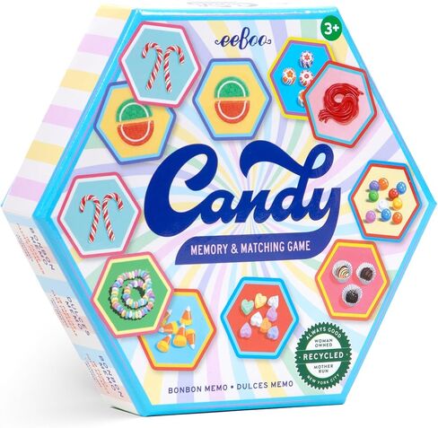 eeboo: Little Gemstones Memory & Matching Game - 18 Pairs to Memorize, Colorful Gems, Encourages Recognition, Concentration Skills, Kids Ages 5+ in Kuwait