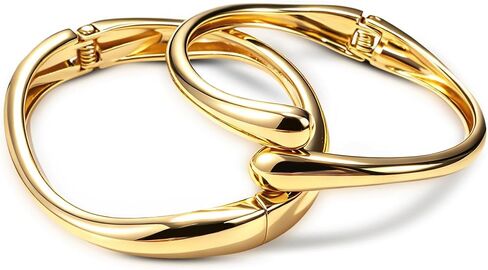 Chunky Gold Bangles Bracelets for Women Trendy Stack Statement Bangle Irregular Cuff Bracelets Fashion Jewelry Gift in Kuwait