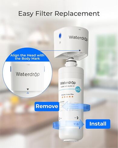 فلتر Waterdrop WD-G3-CF، بديل لنظام التناضح العكسي WD-G3-W، WD-G3P600 وWD-G3P800-W، عمر 6 أشهر، عبوتان in Kuwait