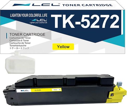 LCL Compatible Toner Cartridge Replacement for Kyocera TK5272 TK-5272 TK5272Y TK-5272Y 1T02TVAUS0 for Kyocera ECOSYS M6230cidn M6235cidn M6630cidn M6635cidn P6230cdn Priner (1-Pack Yellow) in Kuwait
