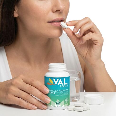 VAL Gotu Kola + Magnesium Citrate & Centella Asiatica | Focus, Calm & Circulation Support* | 60 Vegan Tablets | Non-GMO, Gluten-Free, USA Made in Kuwait