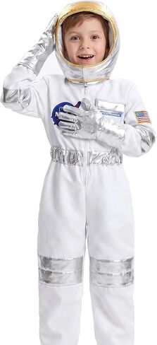 Neilyoshop NASA Pilot Costume Kids Astronaut Costume for Boys Girls Space Pretend Dress Up Cosplay Birthday Gifts in Kuwait