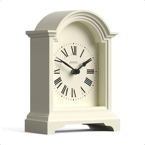 Jones Clocks® Bistro Mantel Clock | كلاسيكي القوس العلوي تصميم الساعة | أسود | النمط الكلاسيكي المعاصر ل mantel ، المكتب ، الطاولة ، الرف والجانب السرير in Kuwait