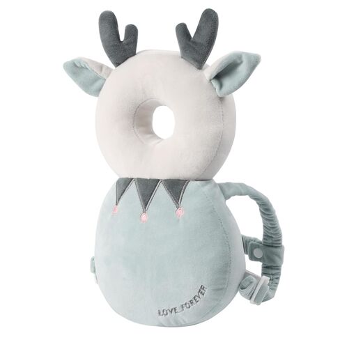 Baby Head Protector Backpack -Soft & Lightweight Pads - Prevents Bebes Backward Fall Lion Plush Stuffed in Kuwait