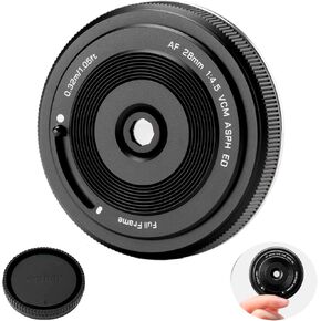 VILTROX 28mm f/4.5 F4.5 FE Pancake Full Frame Auto Focus Wide Angle Prime Lens for Sony E-Mount Cameras A7II A7SIII A7II A7RIII A7IV A7RIV A9 A1 FX3 A7RV ZVE1 A7CR A7CII A93 A6700 A6600 ZV-E10 FX30 in Kuwait