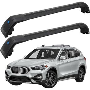 SYDSZ Cross Bar Roof Rack Fit for BMW X1 F48 2016 2017 2018 2019 2020 2021, Flush Side Rails, Heavy Duty Aluminum Roof Cross Bars Rooftop Luggage Rack, Ski Rack for car roof in Kuwait