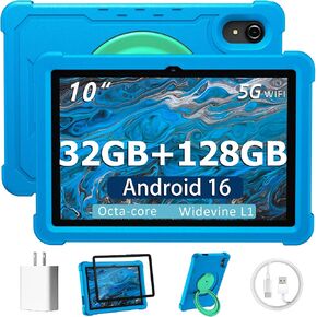 Android 15 Tablet, 12-inch Tablet with 20GB RAM 128GB ROM 1TB Expansion, T615 Octa-core Processor, 8000mAh, 2000x1200 2K Display, 5MP + 13MP Dual Camera, Widevine L1, BT5.2, WiFi 5.0, GPS - Black in Kuwait