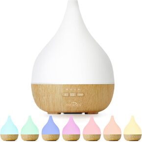 Essential Oil Diffuser with Fabric Cover, SNOWSEN 120ml Aromatherapy Diffuser with 8 LED Color Changing Lights & Night Lamp, Auto Off Function, Cool Mist Humidifier for Essential Oils for Home in Kuwait