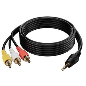 Adoreen 3.5mm to RCA Camcorder Handycam Audio Video Output Cable 4 Ft, 1/8’’ TRRS to 3 RCA Adapter Male Stereo AUX Cord AV TV Cable Replacement for Smartphones, MP3,DVD,Tablets,Speakers, Home Theater in Kuwait