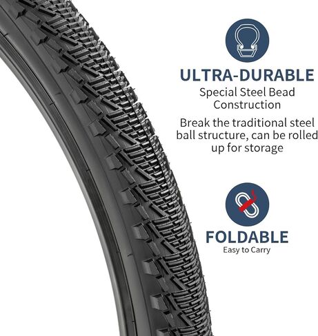 YUNSCM 24" Bike Tires 24x2.125/57-507 and 24" Heavy Duty Bike Tubes Schrader Valve Compatible with All Terrain Bike 24x1.95 24x2.0 24 x 2.125 24x2.15 Bicycle Tires and Tubes (Y-760) in Kuwait