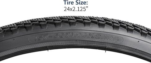 YUNSCM 24" Bike Tires 24x2.125/57-507 and 24" Heavy Duty Bike Tubes Schrader Valve Compatible with All Terrain Bike 24x1.95 24x2.0 24 x 2.125 24x2.15 Bicycle Tires and Tubes (Y-760) in Kuwait