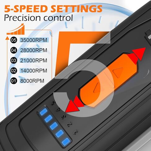 مجموعة أدوات Rotary Rotary Hardell Cordless ، 6 سرعة قابلة للتعديل مع شاشة رقمية ، أداة دوارة مع ملحقات 80pcs ، 2000 مللي أمبير في الساعة بطارية الصنفرة ، الطحن ، الحفر ، النقش in Kuwait