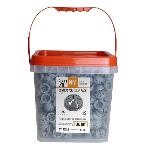 Halex - 3/8 بوصة - 1/2 بوصة موصل دفع غير معدني بالضربة القاضية - 75105B4P - 4 عبوات CCP - 100 لكل حزمة، 400 إجمالي in Kuwait