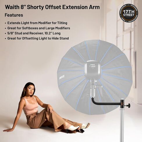 Westcott FJ800 Strobe with AC/DC Battery | 800Ws Strobe with 250+ Full Power Flashes, FJ ProMax Battery & Power Adapter, 8" Shorty Offset Extension Arm & 64GB Extreme PRO SDXC Memory Card Bundle Set in Saudi Arabia