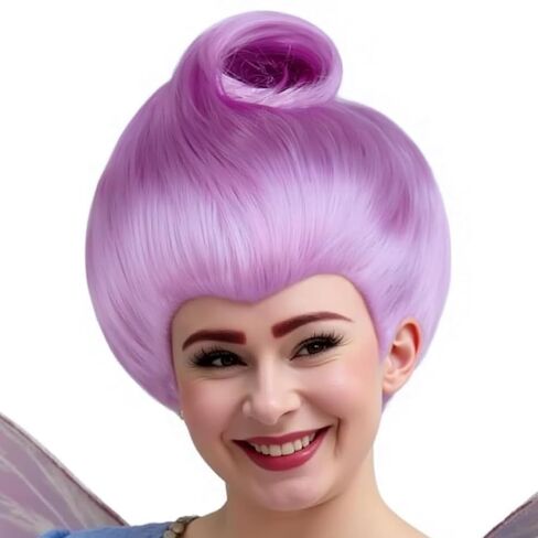 شعر شيرن الشعر الجنية الأرجواني مع كعكة عرابة شعر مستعار للنساء Cosplay للنساء الأرجواني Cosplay Wigs الزي للفيلم عيد الهالوين حفلة+قبعة الشعر in Kuwait