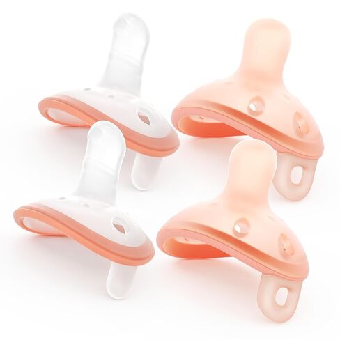 Baby Pacifiers 0-6 Months, Lightweight and Breathable, One-Piece Design, BPA-Free Silicone Pacifier for Babies (4pcs) in Kuwait